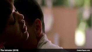 meagan good teasing in lingerie & sexy nude in shower