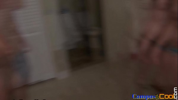 Dicksucking college teens get banged