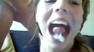 Gf Sucks A Cock And Swallows Cum